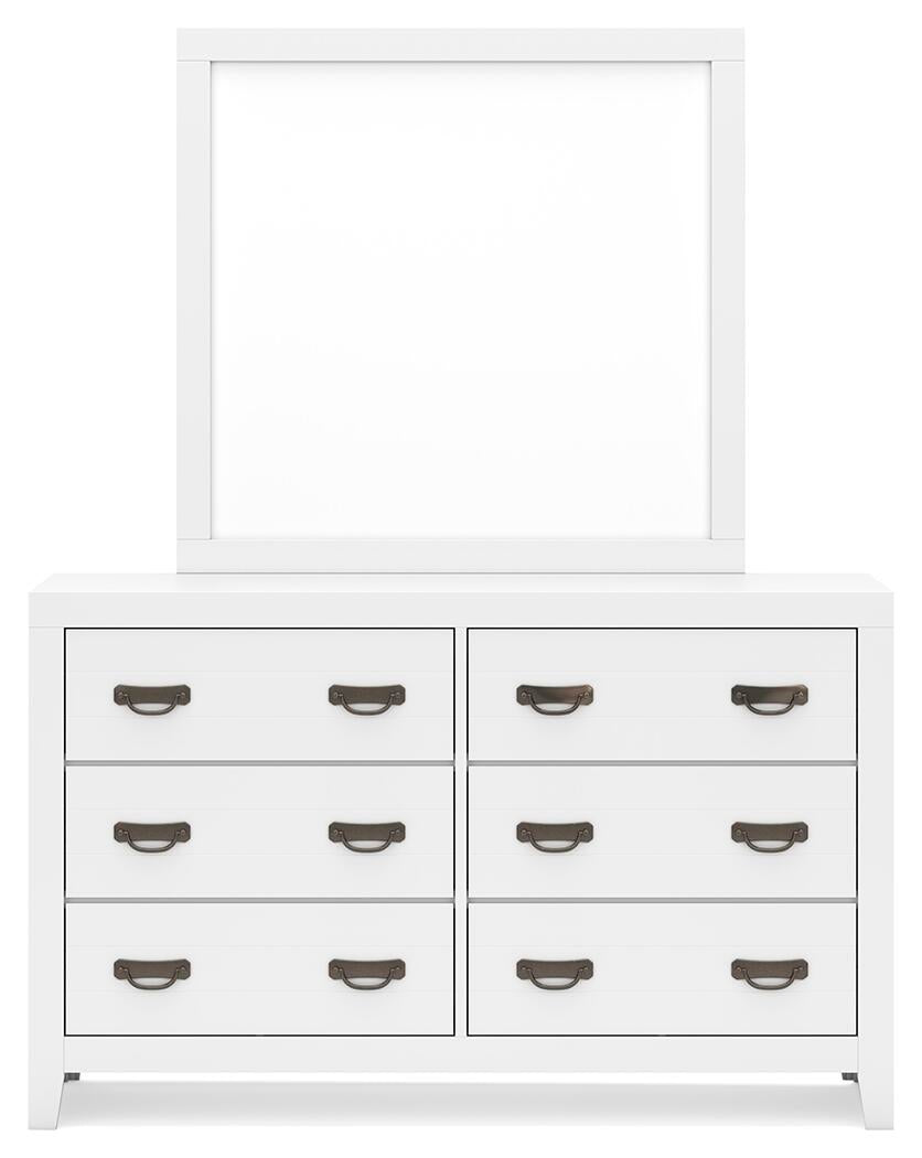Binterglen Full Panel Bed with Mirrored Dresser