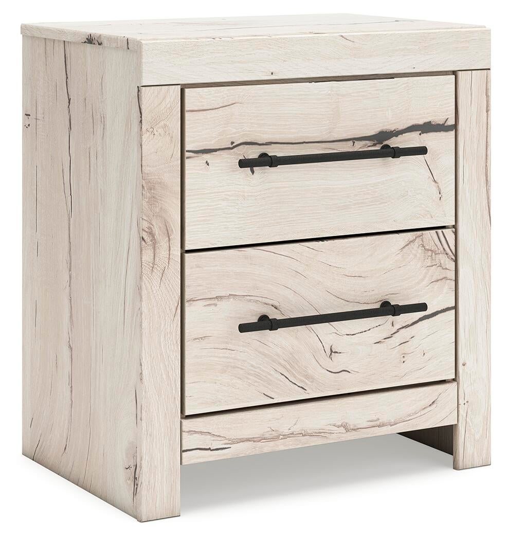 Lawroy King Panel Storage Bed, Dresser, Mirror and Nightstand