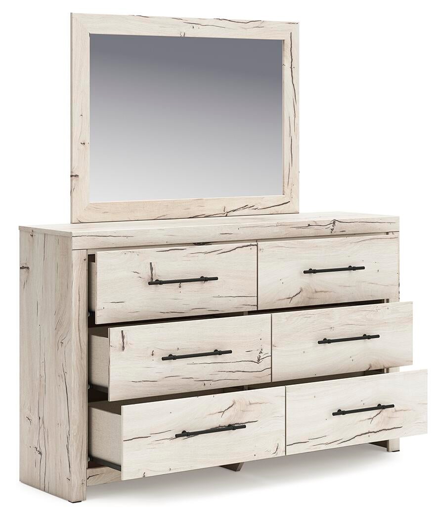 Lawroy Queen Panel Storage Bed, Dresser, Mirror and Nightstand