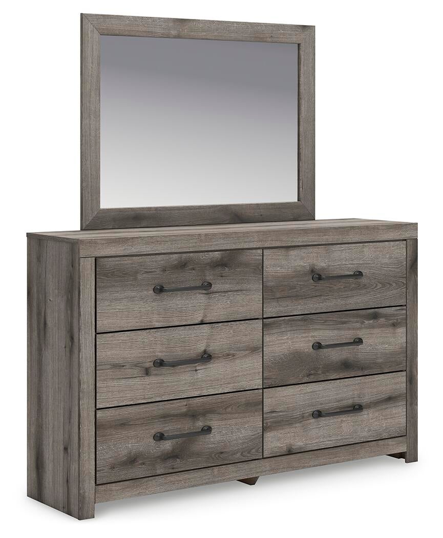 Urbanoore Full Panel Bed with Storage, Dresser and Mirror
