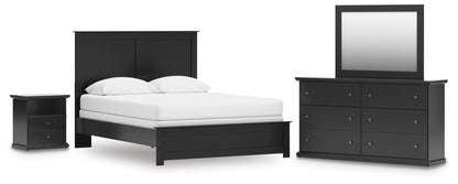Maribel Queen Panel Bed, Dresser, Mirror and Nightstand