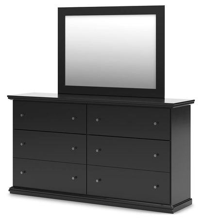 Maribel Full Panel Bed, Dresser and Mirror