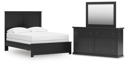 Maribel Full Panel Bed, Dresser and Mirror