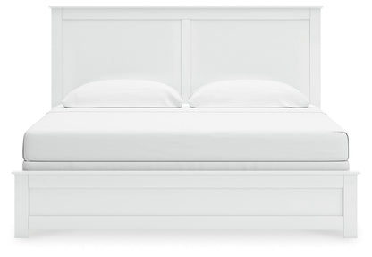 Bostwick Shoals King Panel Bed, Dresser, Mirror and Nightstand