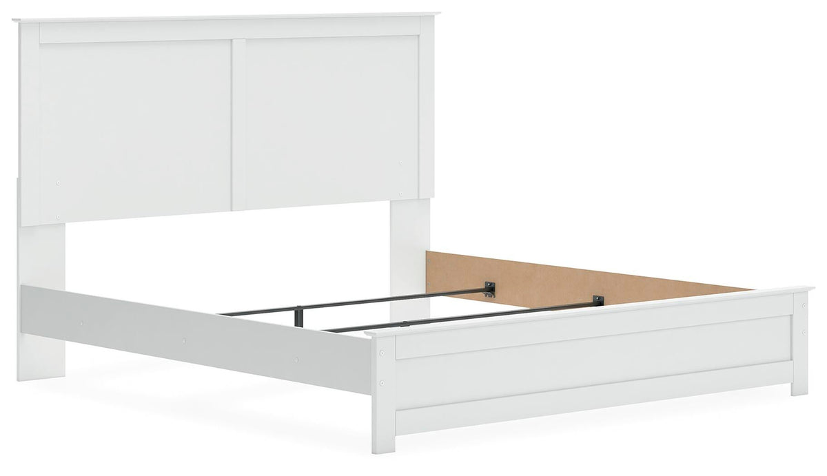 Bostwick Shoals King Panel Bed, Dresser, Mirror and Nightstand