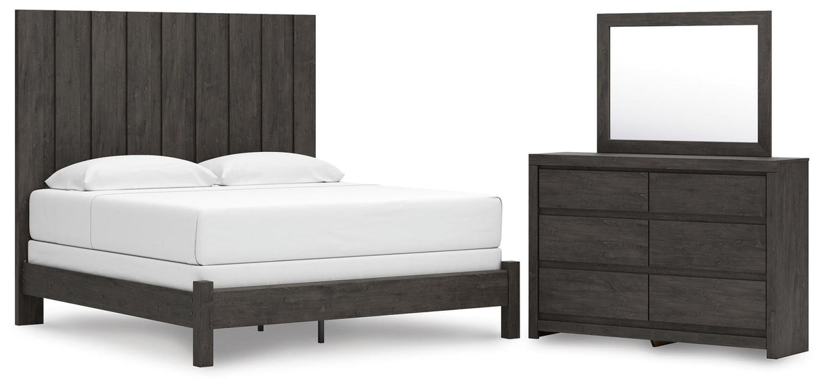 Parlayon King Panel Bed, Dresser and Mirror