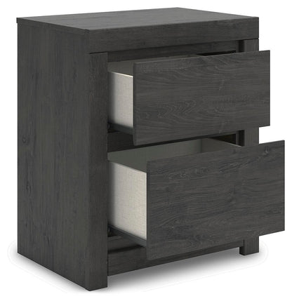 Parlayon Queen Panel Storage Bed, Dresser, Mirror and Nightstand