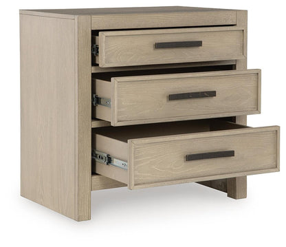 Calmoro King Bookcase Bed with Mirrored Dresser and Nightstand