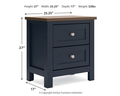 Landocken Twin Panel Headboard, Dresser, Mirror and Nightstand
