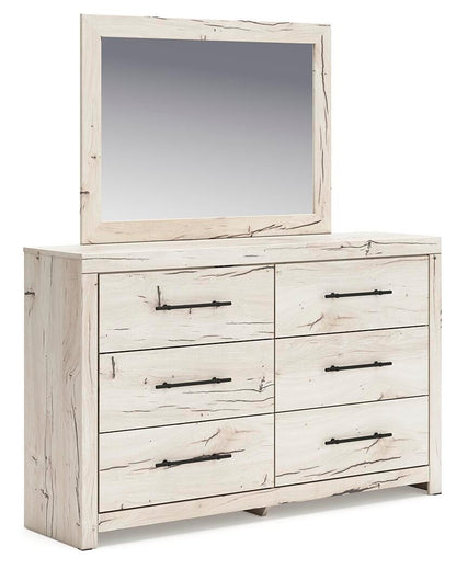 Lawroy King Panel Headboard, Dresser, Mirror and Nightstand