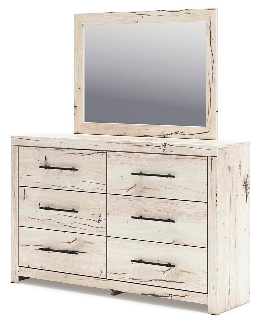 Lawroy King Panel Headboard, Dresser, Mirror and Nightstand