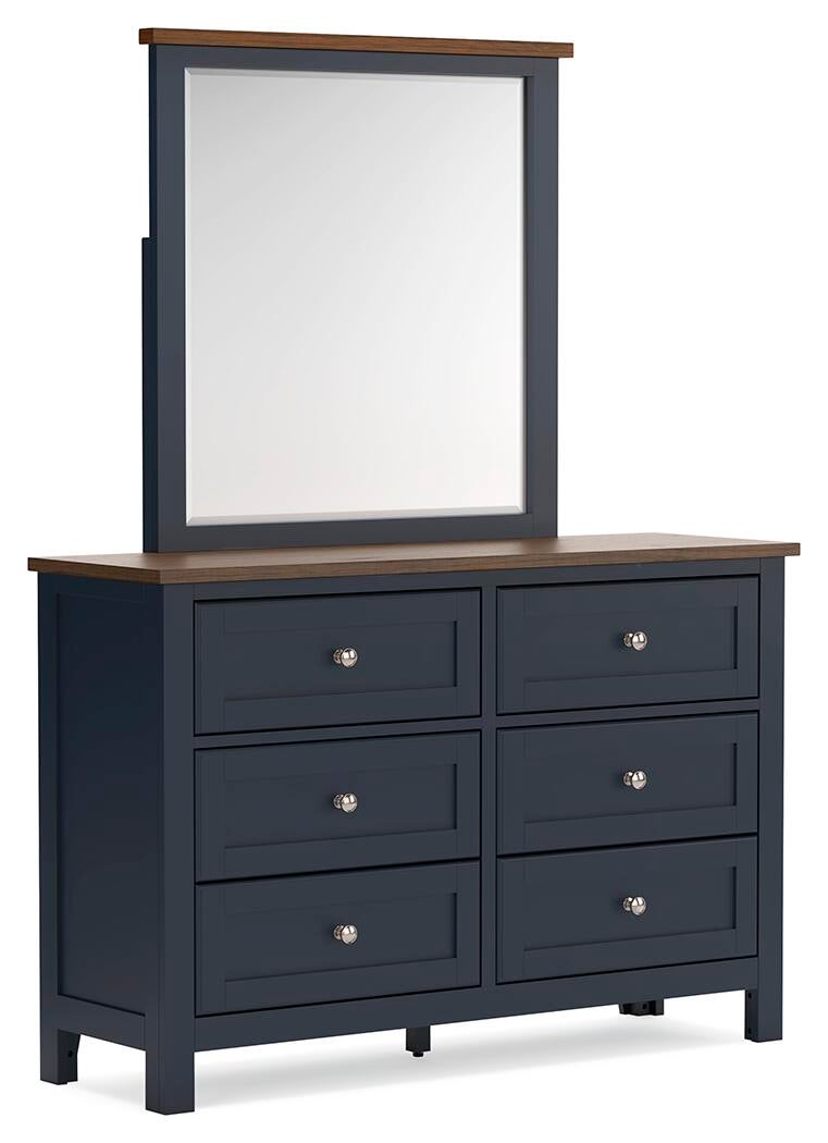 Landocken Twin Panel Bed, Dresser, Mirror and Nightstand