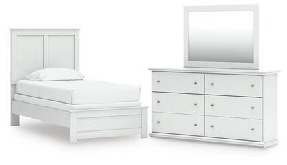 Bostwick Shoals Twin Panel Bed, Dresser and Mirror