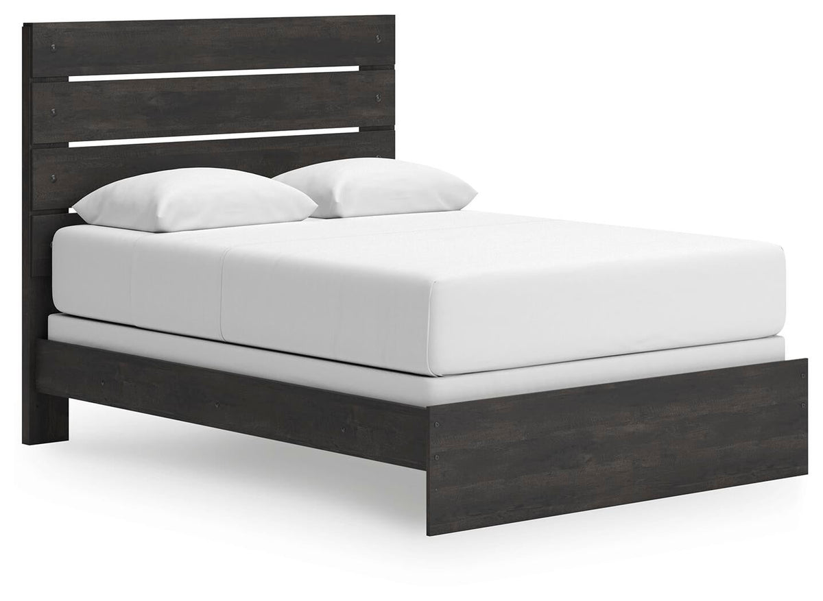Delmorta Queen Panel Bed, Dresser and Mirror