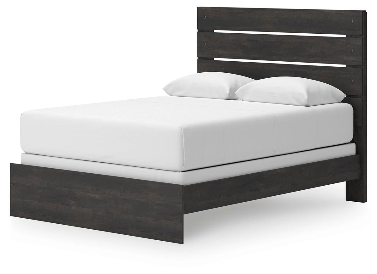 Delmorta Queen Panel Bed, Dresser and Mirror