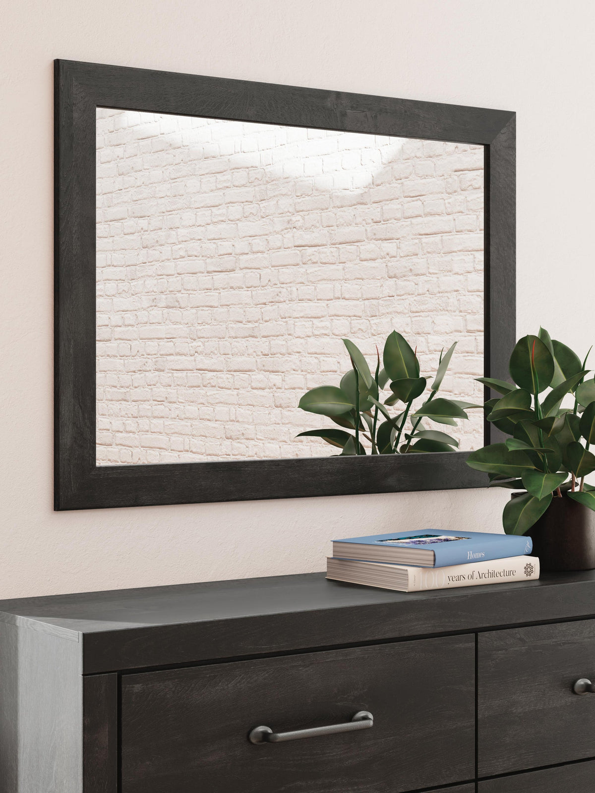 Delmorta Twin Panel Storage Bed, Dresser and Mirror