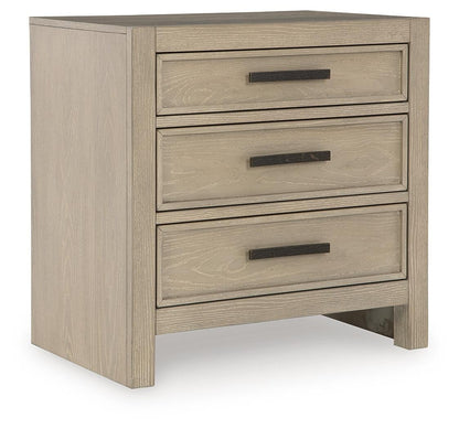 Calmoro Queen Bookcase Bed with Mirrored Dresser and Nightstand