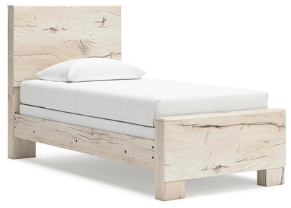 Lawroy Twin Panel Bed, Dresser and Mirror
