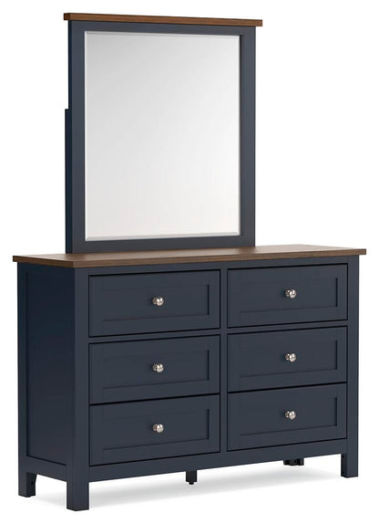 Landocken Full Panel Bed, Dresser and Mirror