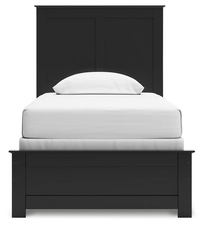 Maribel Twin Panel Bed, Dresser and Mirror