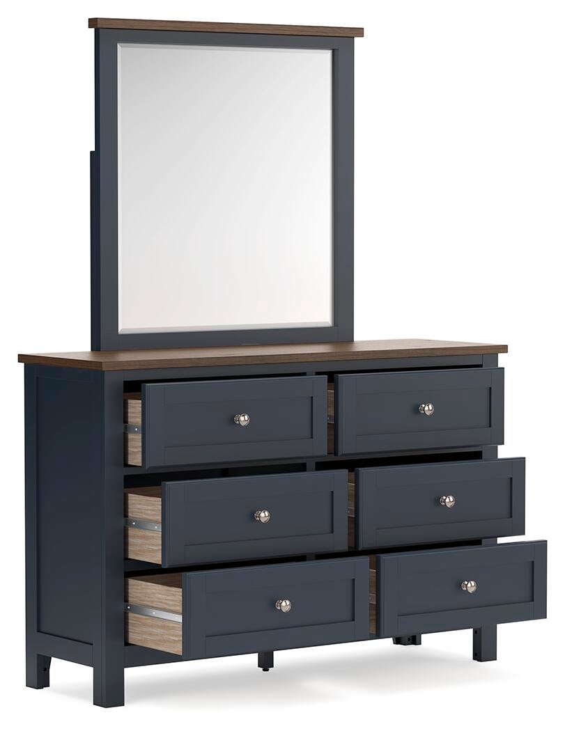 Landocken Full Panel Headboard, Dresser and Mirror