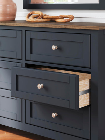 Landocken Full Panel Headboard, Dresser and Mirror