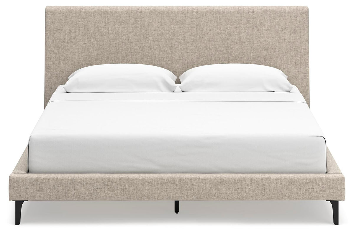 Cielden King Upholstered Bed with Roll Slats, Dresser, Mirror and Nightstand