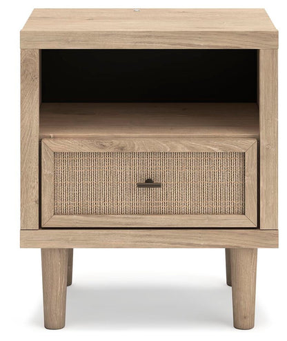 Cielden Full Upholstered Bed with Roll Slats, Dresser, Mirror and Nightstand