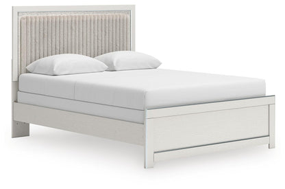 Birmonton Queen Upholstered Panel Bed, Dresser, Mirror, Chest and Nightstand