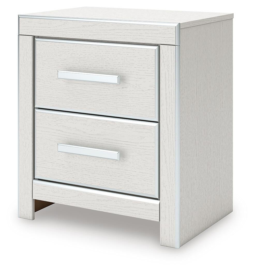 Birmonton Queen Upholstered Panel Platform Bed, Dresser, Mirror and Nightstand