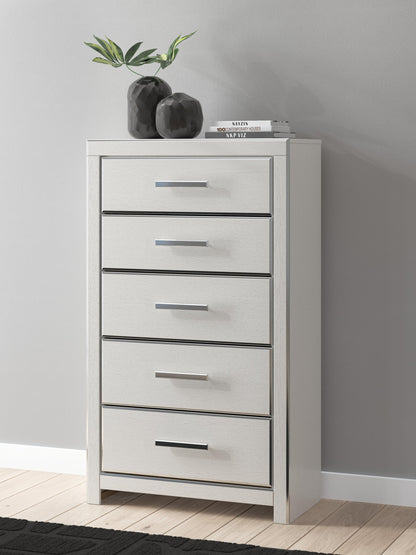 Birmonton Queen Upholstered Panel Bed, Dresser, Mirror and Nightstand