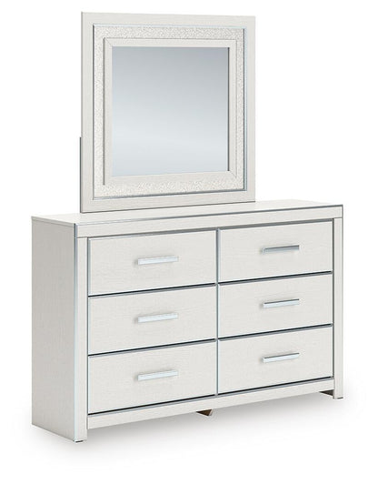 Birmonton Queen Upholstered Panel Platform Bed, Dresser, Mirror and Nightstand