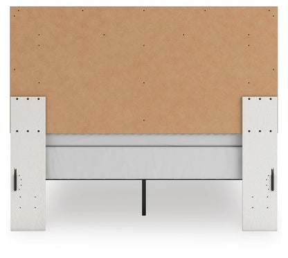 Birmonton Queen Upholstered Panel Bed, Dresser and Mirror