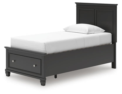Lanolee Twin Panel Storage Bed, Dresser, Mirror and Nightstand