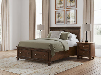 Danabrin Queen Panel Storage Bed, Dresser, Mirror and Nightstand