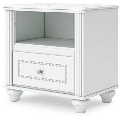 Maylilly Twin Upholstered Panel Storage Bed, Dresser, Mirror and Nightstand