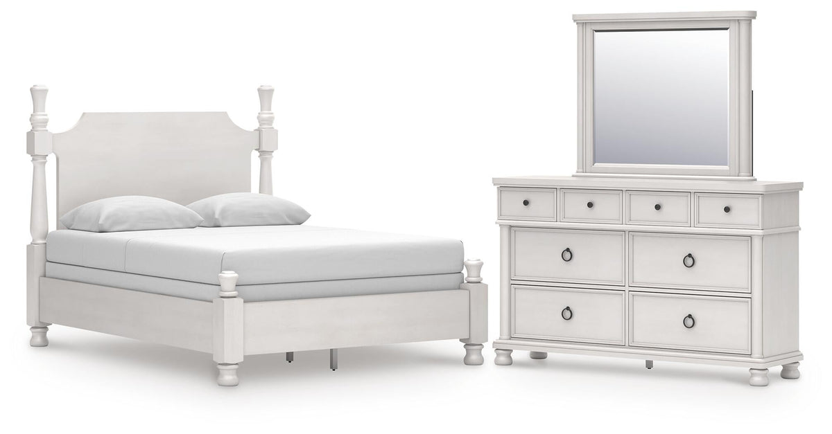 Chadworth Queen Poster Bed, Dresser and Mirror