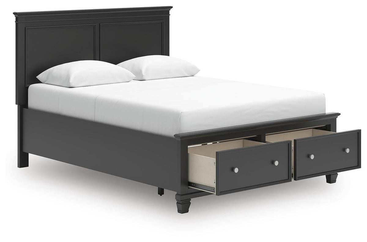 Lanolee Queen Panel Storage Bed, Dresser and Mirror