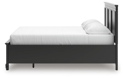 Lanolee California King Panel Storage Bed, Dresser and Mirror