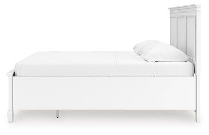 Fortman King Panel Storage Bed with Mirrored Dresser