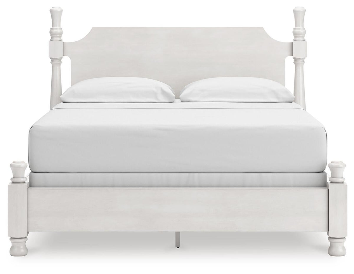 Chadworth California King Poster Bed, Dresser, Mirror and Nightstand