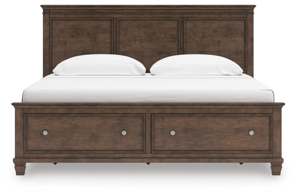 Danabrin King Panel Storage Bed, Dresser, Mirror and Nightstand