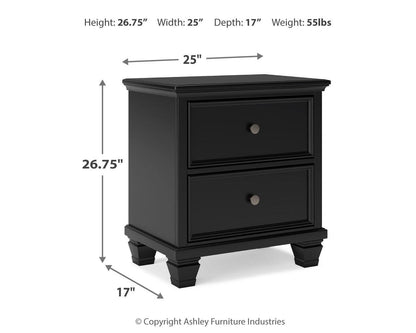 Lanolee King Panel Storage Bed, Dresser, Mirror and Nightstand