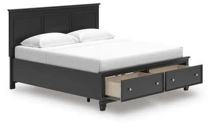 Lanolee King Panel Storage Bed, Dresser and Mirror