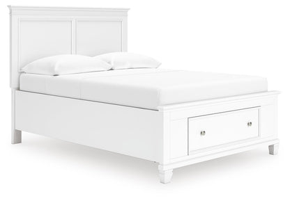 Fortman Full Panel Storage Bed, Dresser, Mirror and Nightstand