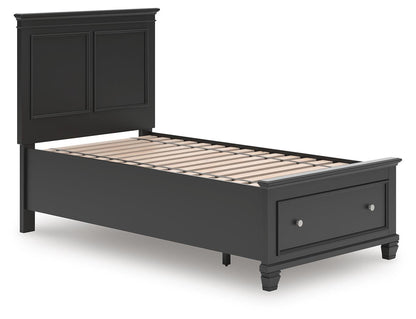 Lanolee Twin Panel Storage Bed, Dresser and Mirror