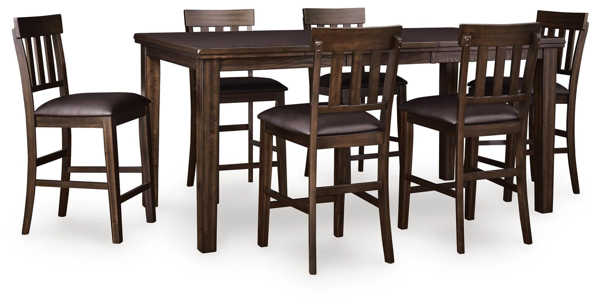 Haddigan Counter Height Dining Table and 6 Barstools