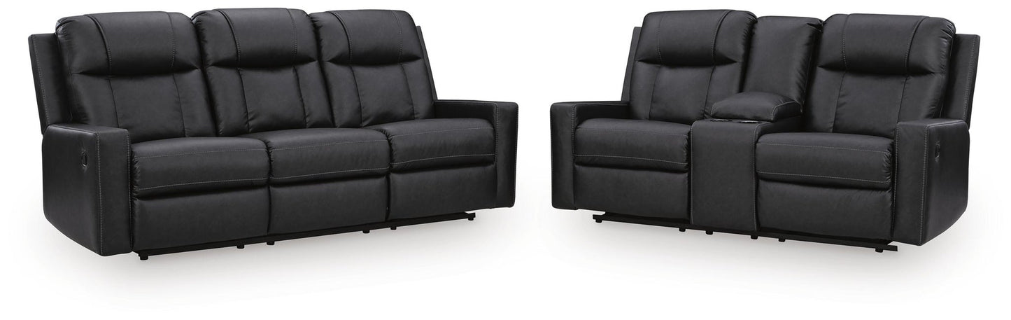 Mackmenville Reclining Sofa and Reclining Loveseat with Console