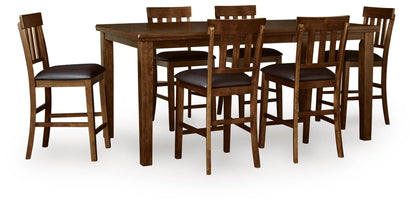 Ralene Counter Height Dining Table and 6 Barstools