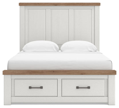 Savonport Queen Panel Storage Bed. Dresser, Mirror and Nightstand